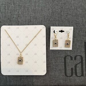 Cabi- Diary necklace & earrings set